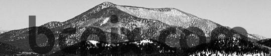 Product picture Snow coverd mounatina, black and white, web banner photo