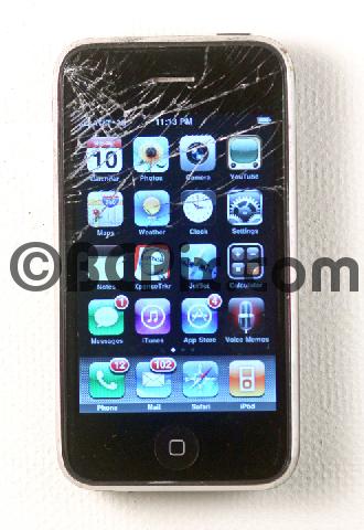Product picture Smashed smart phone, broken glass