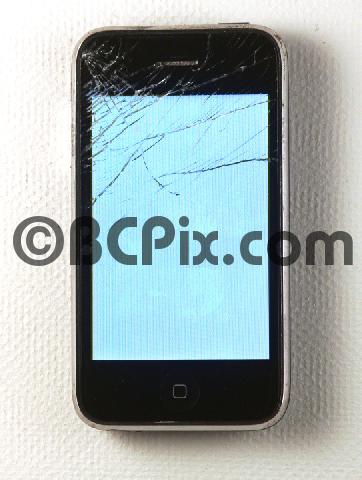 Product picture Smart phone with shattered glass faceplate